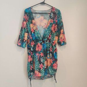 Primark, Flowered Beach Cover-Up with Shorts